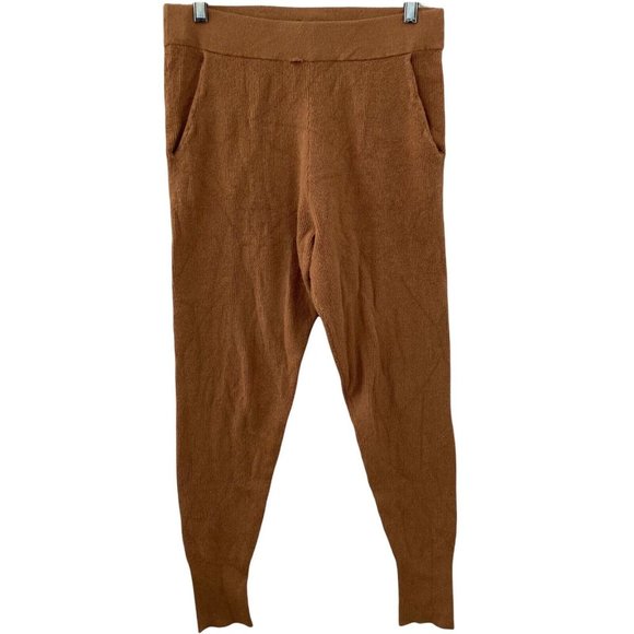 Leith Leggings Knit Womens Medium Golden Yellow Stretch - Picture 1 of 11